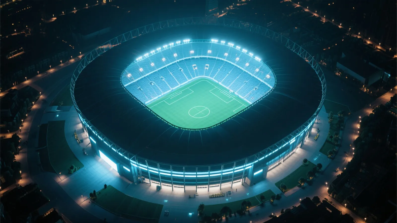 国际足球场夜景